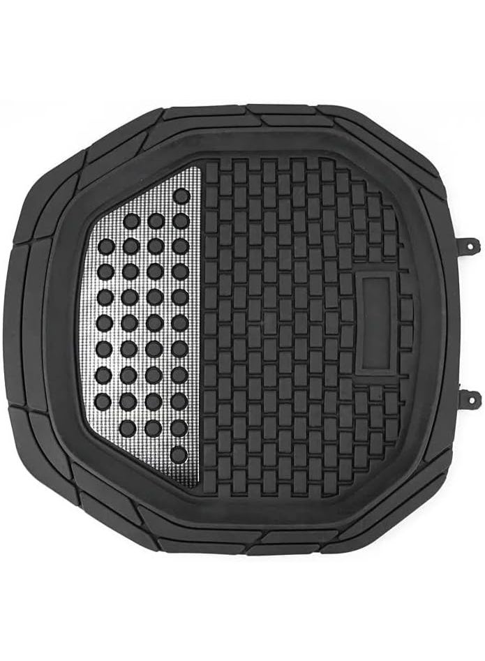 HERIOS Universal Heavy Duty Rubber Car Floor Mats, Black, All Weather Protection, Trim-to-Fit Design, 4 Piece Set for Cars, SUVs, and Trucks, car mat, car floor mat, car accessories - Image 3